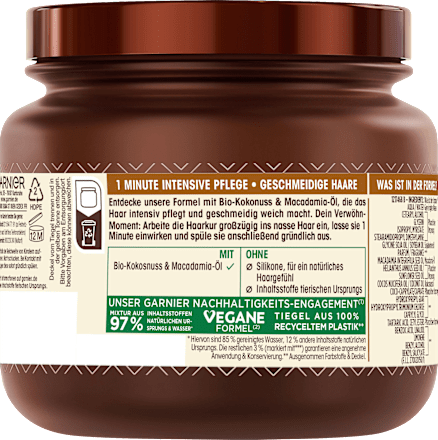 1-Minute Kokosmelk &amp; Macadamia Haarverzorging, 340 ml