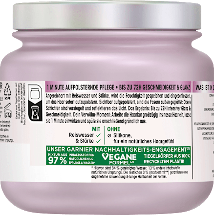 Haarverzorging 1-Minuut Rijstwater Ritueel &amp; Sterkte, 340 ml