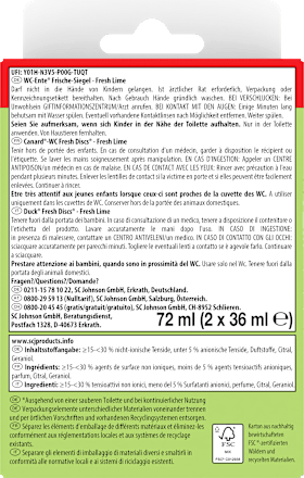 Toiletreiniger Freshness Seal Lemon Navulverpakking 2 stuks, 72 ml