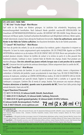 WC-Reiniger Frische-Siegel Mint Mission Nachfüllpack 2 St, 72 ml