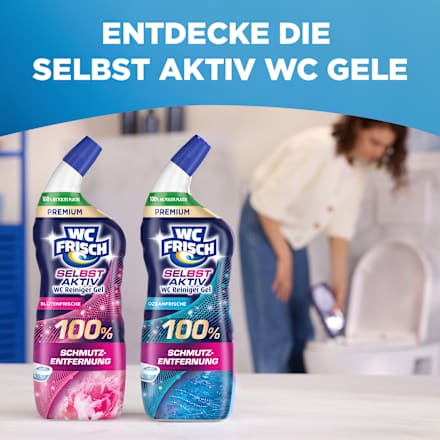 WC-Reiniger Gel Selbst Aktiv Ozeanfrische, 750 ml
