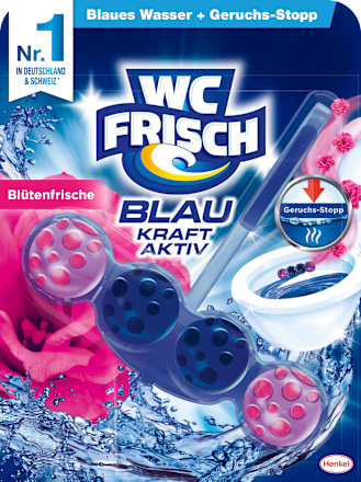 WC-Stein Blau Kraft Aktiv Blütenfrische, 1 St WC-Frisch