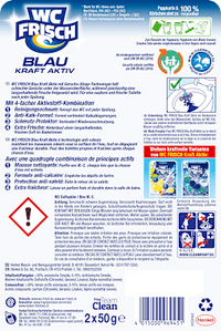 WC-Stein Blau Kraft Aktiv Blütenfrische, 2 St