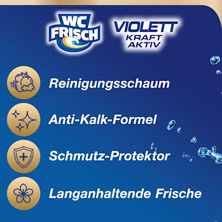 WC-Stein Blau Kraft Aktiv Blütenfrische, 1 St WC-Frisch