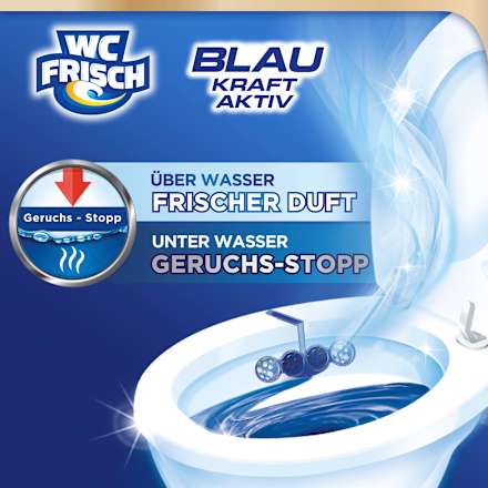 WC-Stein Blau Kraft Aktiv Chlor, 2 St