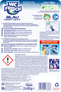 WC-Stein Blau Kraft Aktiv Chlor, 2 St