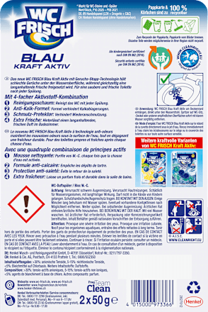 WC-Stein Blau Kraft Aktiv Chlor, 2 St