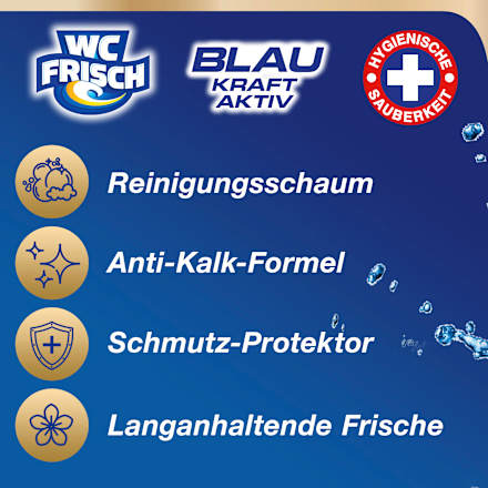 WC-Stein Blau Kraft Aktiv Chlor, 2 St