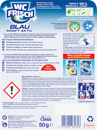 WC-Stein Blau Kraft Aktiv Ozeanfrische, 1 St
