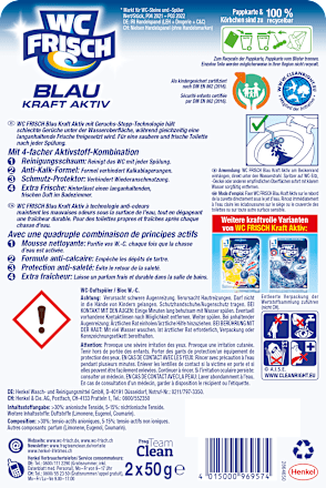 WC-Stein Blau Kraft Aktiv Ozeanfrische, 2 St