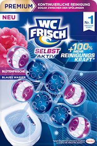 WC-Stein Blau Selbst Aktiv Blütenfrische, 2 St