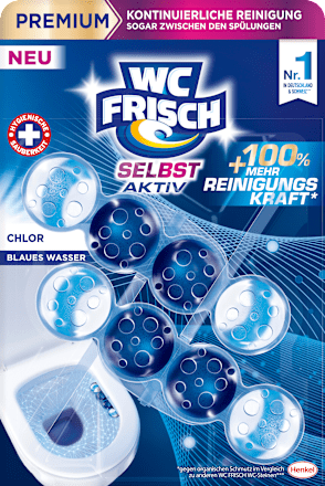 WC-Stein Blau Selbst Aktiv Chlor, 2 St