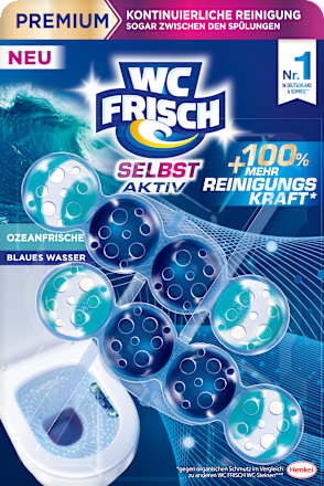 WC-Stein Blau Selbst Aktiv Ozeanfrische, 2 St