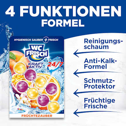 WC-Stein Kraft Aktiv Früchtezauber, 2 St