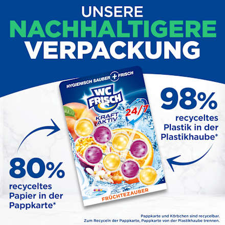 WC-Stein Kraft Aktiv Früchtezauber, 2 St