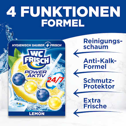 WC-Stein Kraft Aktiv Lemon, 1 St WC-Frisch