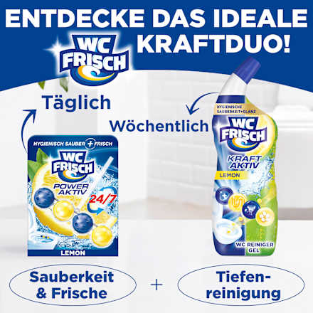 WC-Stein Kraft Aktiv Lemon, 1 St WC-Frisch