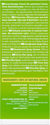 Deo Zerstäuber Citrus, 100 ml