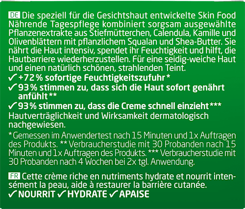 Gesichtscreme Skin Food  Feuchtigkeit & Glow, 40 ml