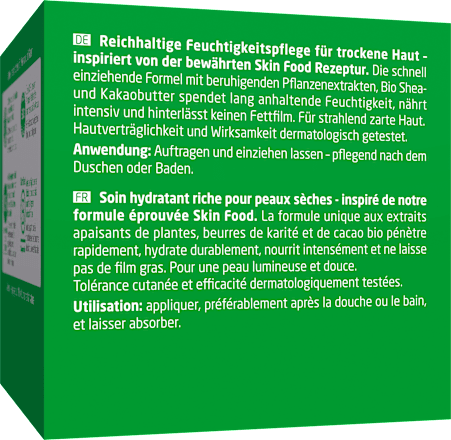 Bodybutter Skin Food in een glazen pot, 150 ml