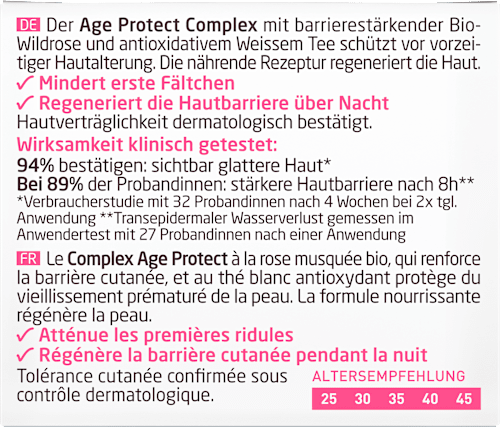 Nachtcreme glättend Wildrose & weißer Tee, 40 ml