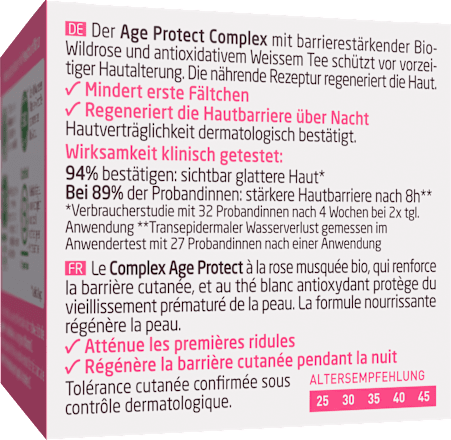 Nachtcrème Gladmakende Wilde Roos &amp; Witte Thee, 40 ml