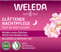 Nachtcreme glättend Wildrose & weißer Tee, 40 ml