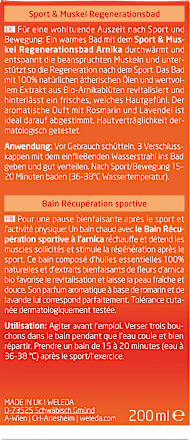 Sport &amp; Spierregeneratiebad, arnica, 200 ml