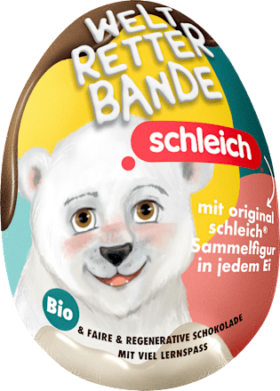 Schokoladenei mit Spielzeug, 20 g WELTRETTERBANDE