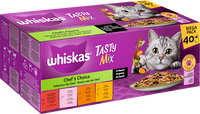 Nat kattenvoer Chef's Choice in saus, Tasty Mix Megapack (40 x 85 g), 3,4 kg
