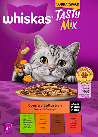 Nat kattenvoer Country Collection in saus, Tasty Mix Multipack (24 x 85 g), 2,04 kg