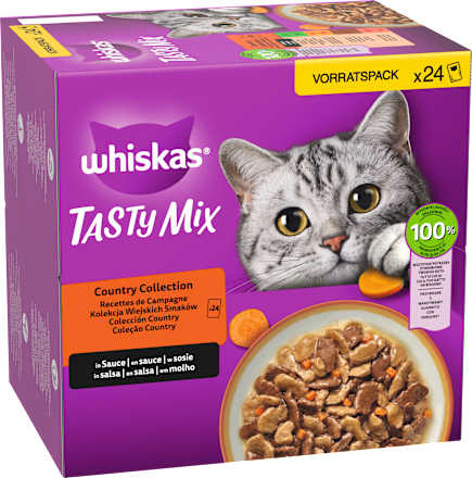 Nat kattenvoer Country Collection in saus, Tasty Mix Multipack (24 x 85 g), 2,04 kg