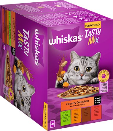Nat kattenvoer Country Collection in saus, Tasty Mix Multipack (24 x 85 g), 2,04 kg