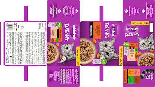 Nat kattenvoer Country Collection in saus, Tasty Mix Multipack (24 x 85 g), 2,04 kg