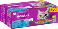 Nat kattenvoer visselectie in gelei, jumbo verpakking (80 x 85 g), 6,8 kg