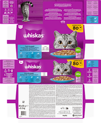 Nat kattenvoer visselectie in gelei, jumbo verpakking (80 x 85 g), 6,8 kg