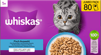 Nat kattenvoer visselectie in gelei, jumbo verpakking (80 x 85 g), 6,8 kg