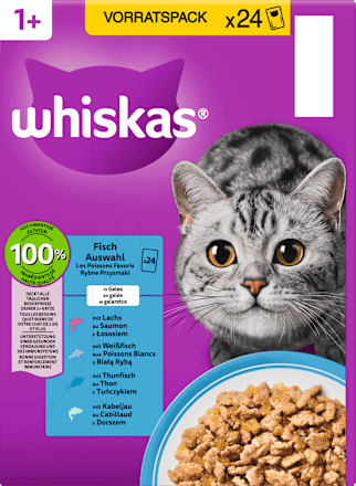 Nat kattenvoer visselectie in gelei, multipack (24 x 85 g), 2,04 kg