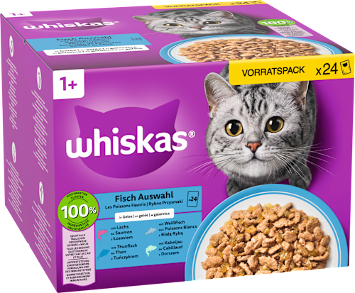 Nat kattenvoer visselectie in gelei, multipack (24 x 85 g), 2,04 kg