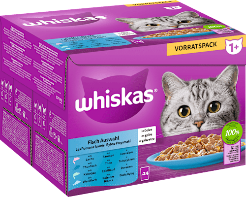 Nat kattenvoer visselectie in gelei, multipack (24 x 85 g), 2,04 kg