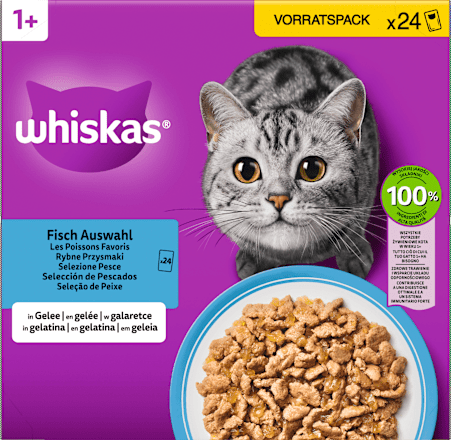 Nat kattenvoer visselectie in gelei, multipack (24 x 85 g), 2,04 kg