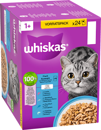 Nat kattenvoer visselectie in gelei, multipack (24 x 85 g), 2,04 kg