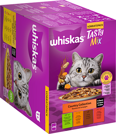 Nassfutter Katze Geflügel Auswahl in Sauce, Adult 1+ Multipack (24x85 g), 2,04 kg Whiskas
