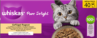 Nat kattenvoer gevogelteragout in gelei, Pure Delight, megapak (40 x 85 g), 3,4 kg