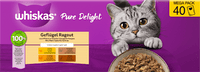 Nat kattenvoer gevogelteragout in gelei, Pure Delight, megapak (40 x 85 g), 3,4 kg