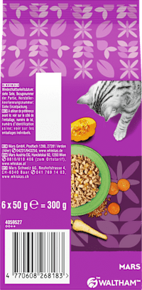 Nassfutter Katze mit Hühnerleber & Thunfisch in Gelee, Multipack (6x50 g), 300 g