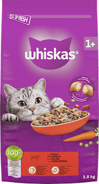 Droog kattenvoer met rundvlees, Adult 1+, 3,8 kg