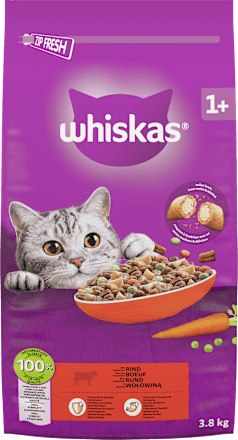 Droog kattenvoer met rundvlees, Adult 1+, 3,8 kg