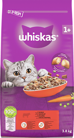 Droog kattenvoer met rundvlees, Adult 1+, 3,8 kg