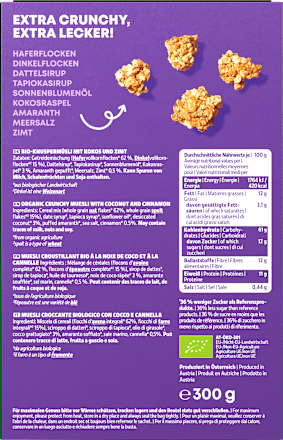 Müsli, Crunchy Granola, 300 g
